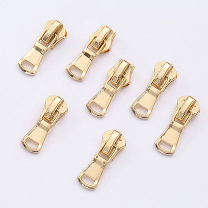 5# Fan-Shaped Pull Tab Zipper Slider (Metal Zipper, Lockable)