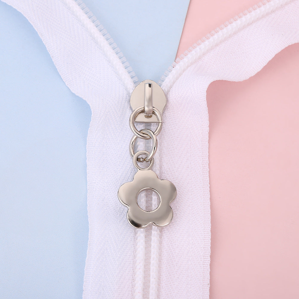 5# Flower Zipper Pull