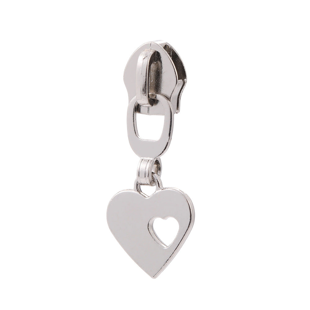 5# Double Heart Zipper Pull