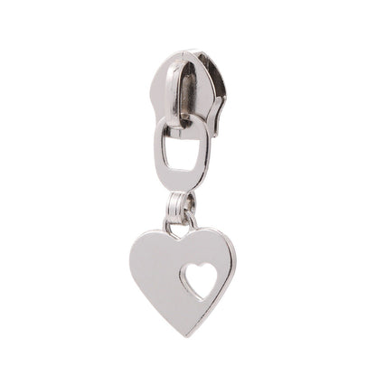 5# Double Heart Zipper Pull
