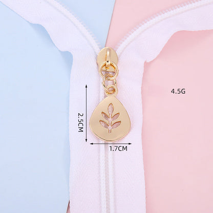 5# Hollow Leaf Zipper Pull