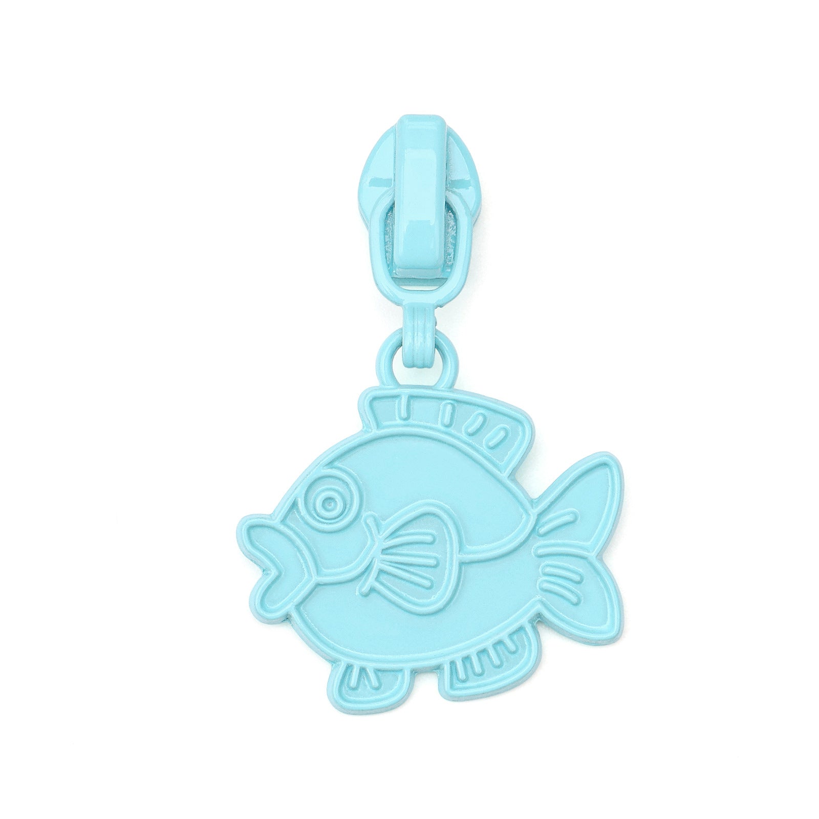 3# Fish Zipper Pull (Nylon Slider) - 201#Blue