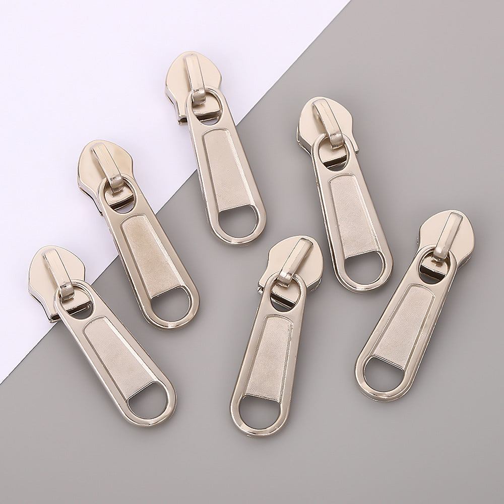 5# Pull Tab Zipper Slider - Silver Pull Tab
