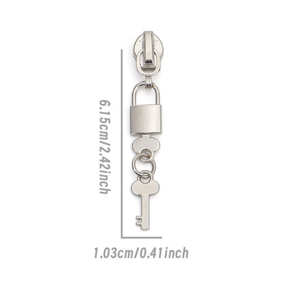 5# Padlock & Key Zipper Pull