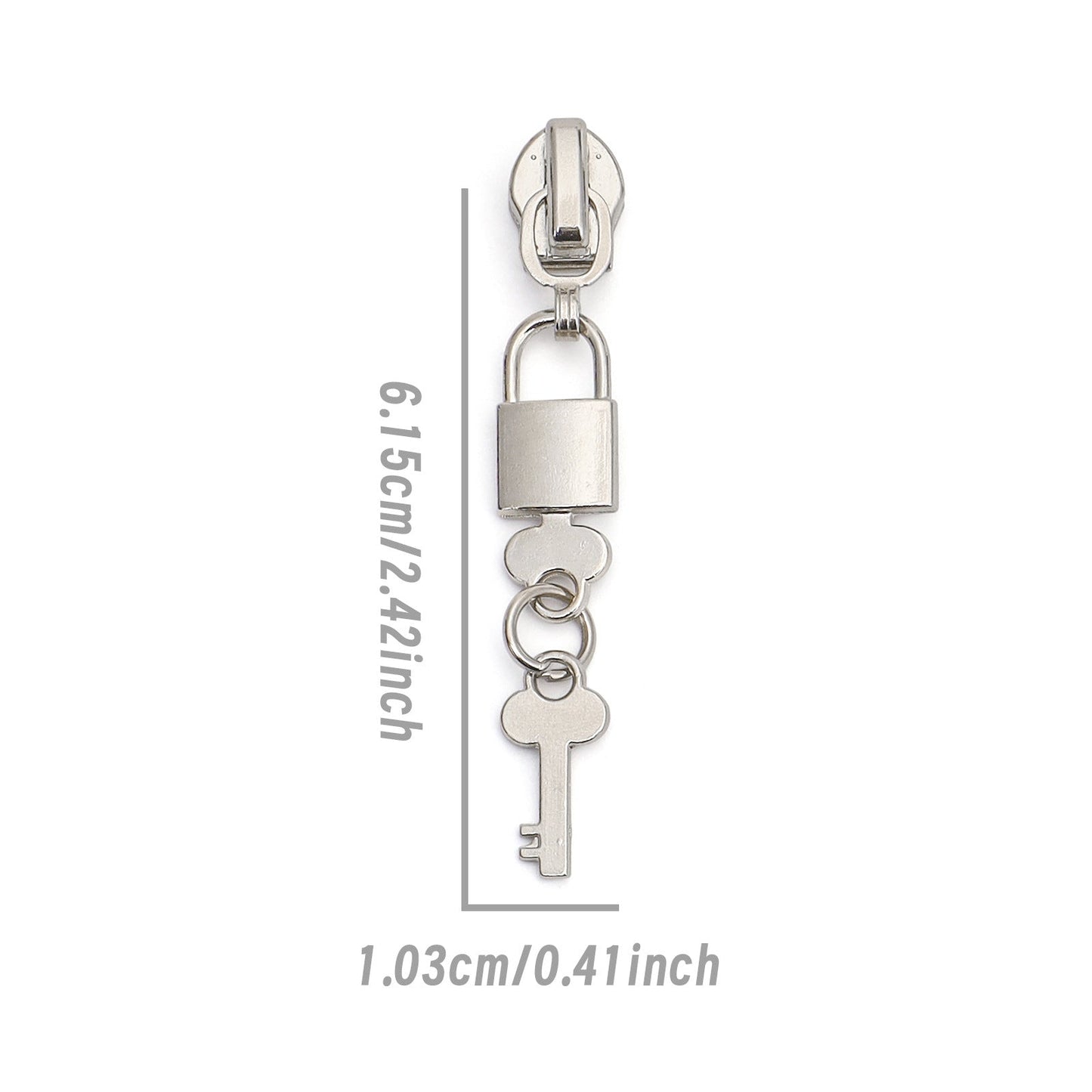 5# Padlock & Key Zipper Pull