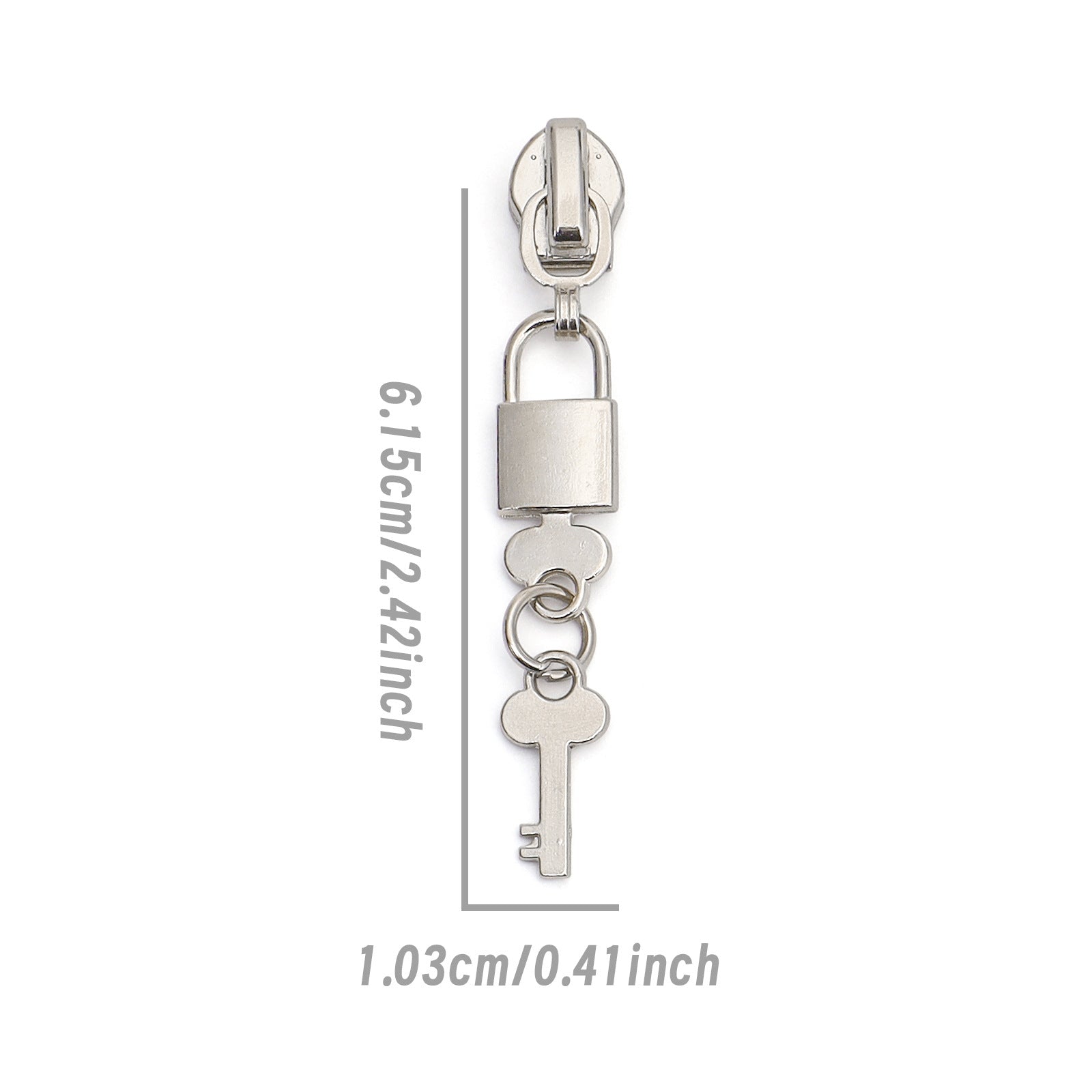 5# Padlock & Key Zipper Pull