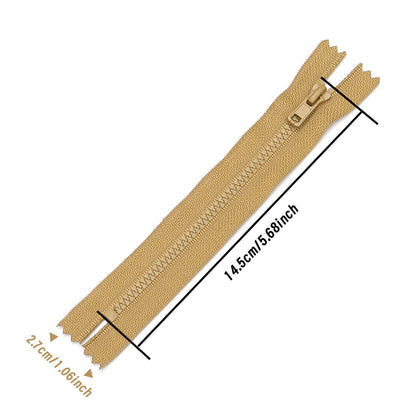 Light Brown Resin Zipper Closed End Nylon Tape Sewing