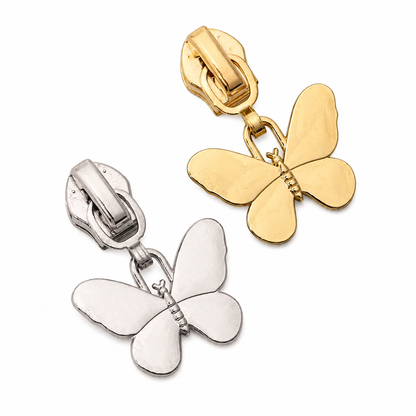 5# Butterfly Charm Zipper Pull - Butterfly Silver