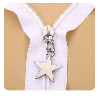5# Solid Star Zipper Pull