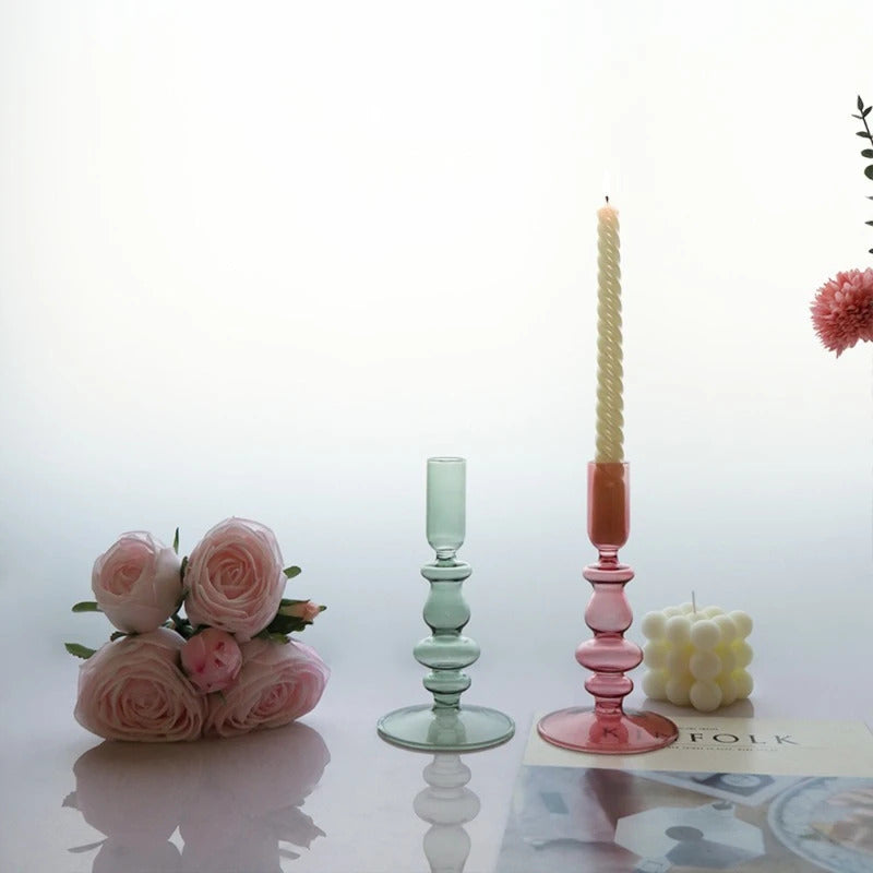 Stained Glass Candlestick for Home - Image 2