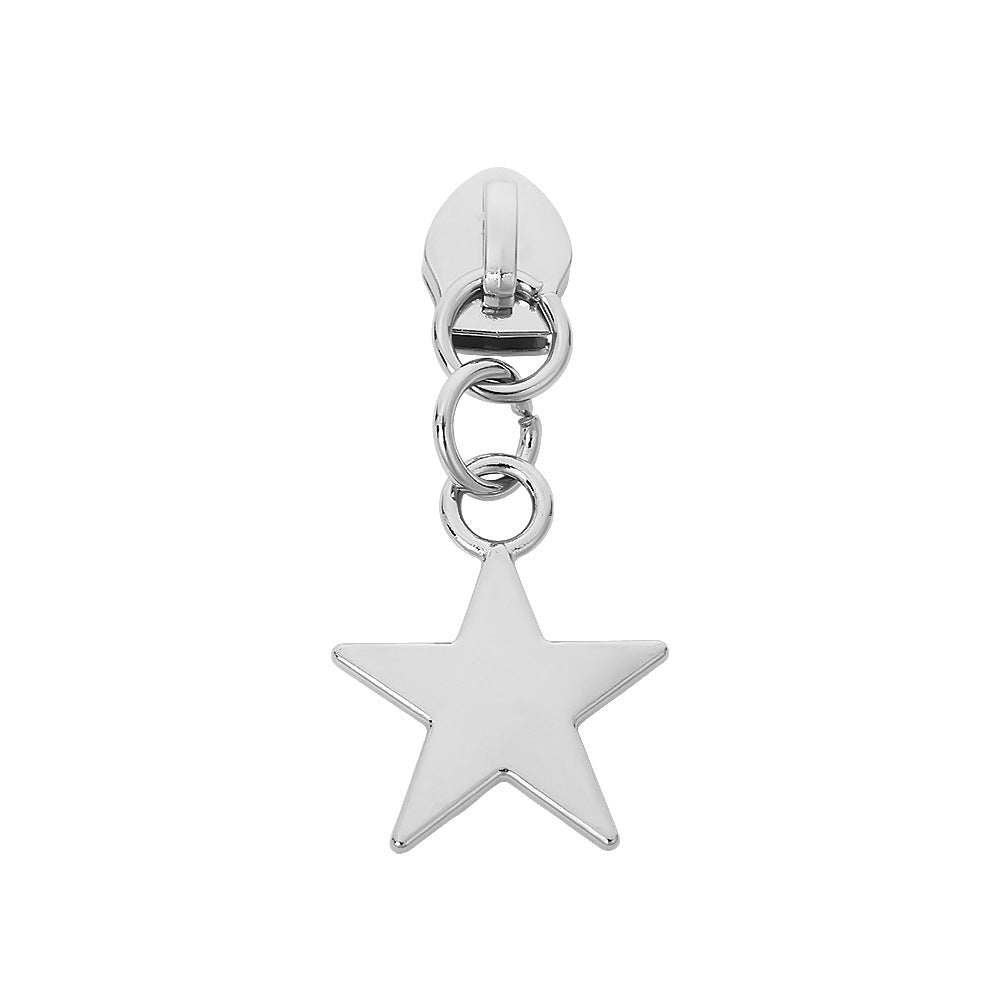 5# Solid Star Zipper Pull
