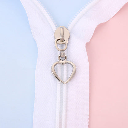 #5 Hollow Heart Zipper Pull