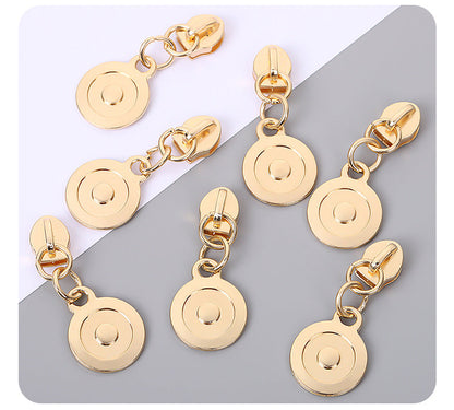 5# Embossed Disc Zipper Pull