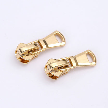 5# Fan-Shaped Pull Tab Zipper Slider (Metal Zipper, Lockable)
