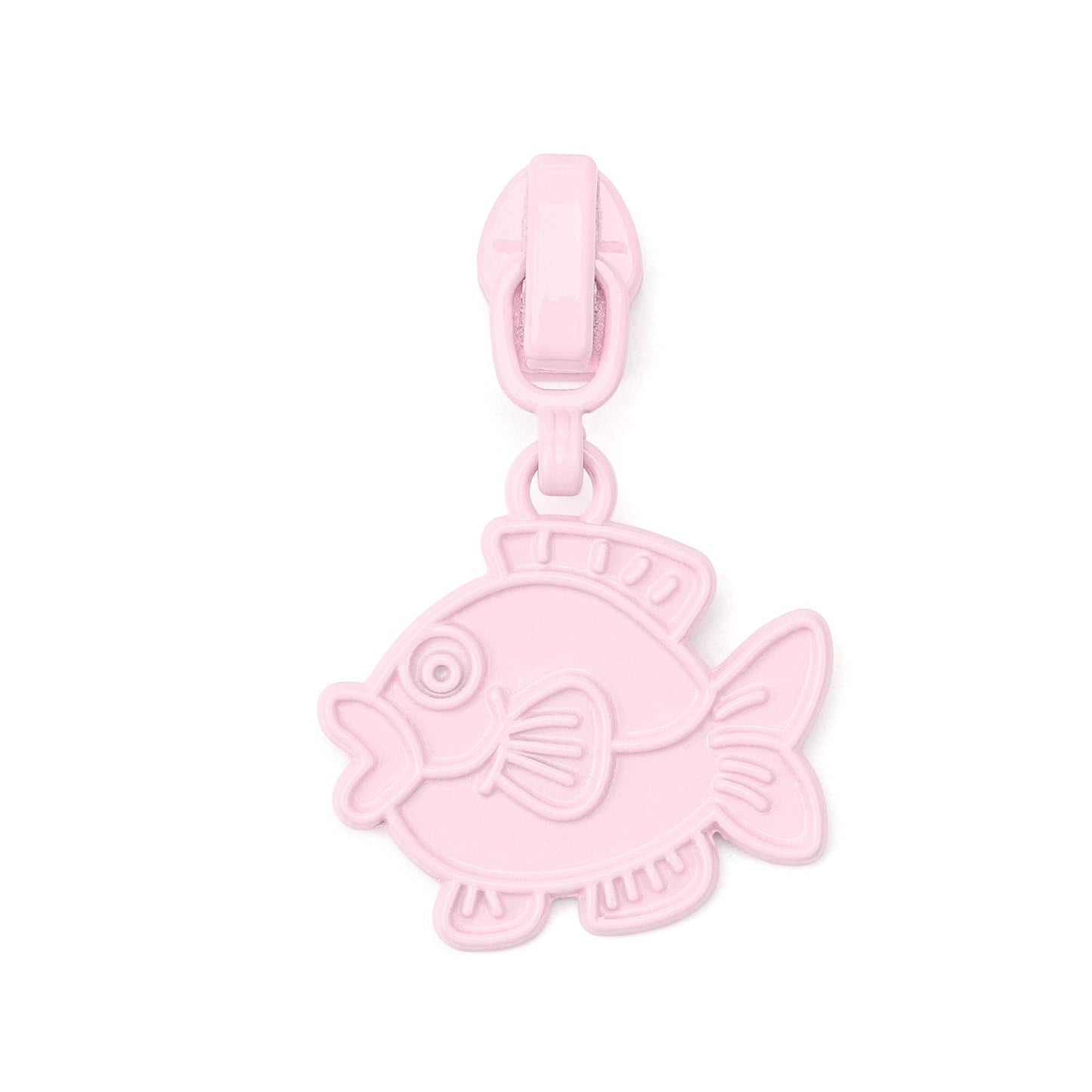 3# Fish Zipper Pull (Nylon Slider) - 162#Red