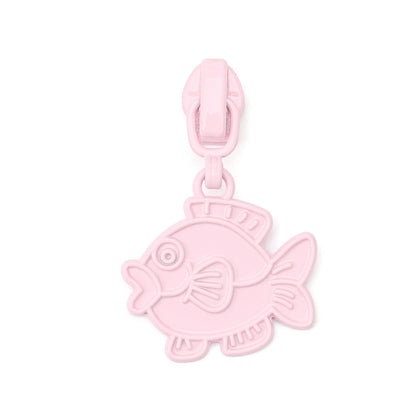 3# Fish Zipper Pull (Nylon Slider) - 162#Red