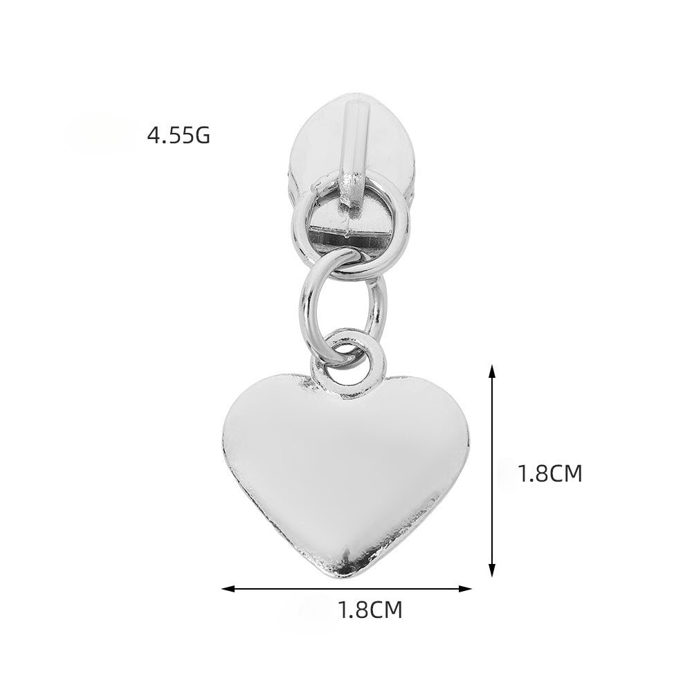 5# Heart Zipper Pull