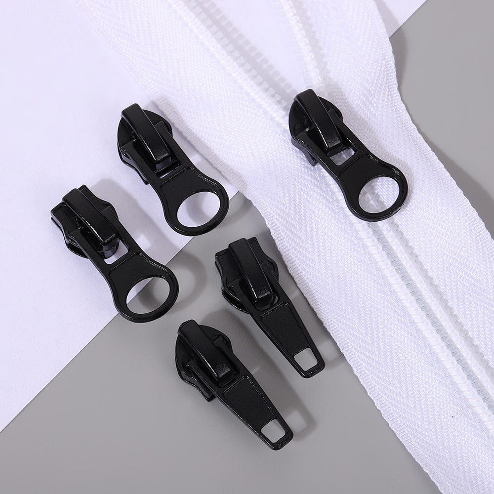 5# Black Pull Tab Zipper Slider - Black b