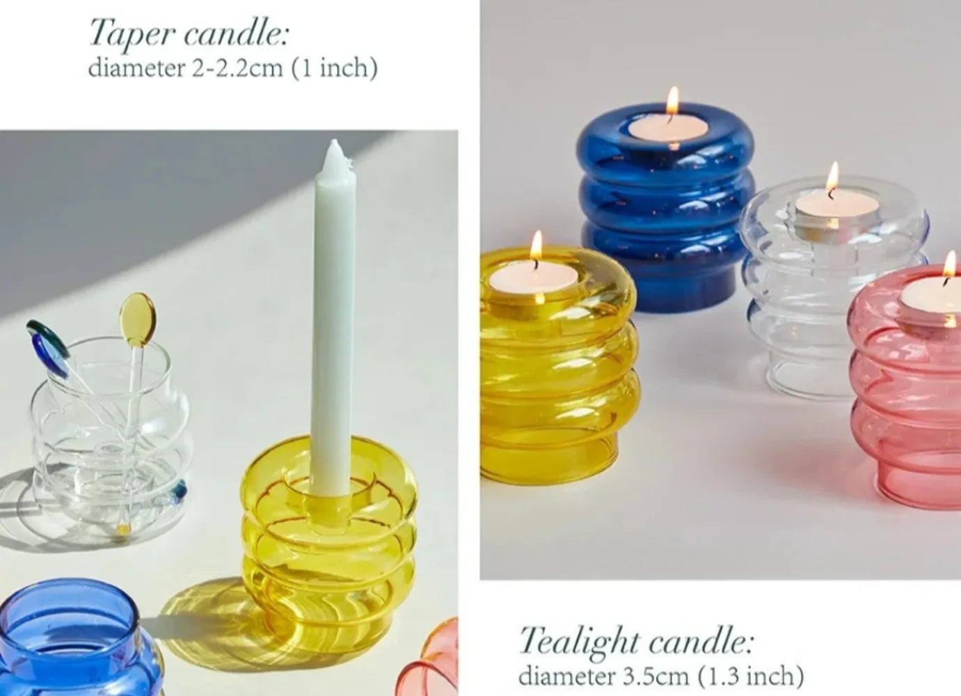 Modern Coloful Glass Candleholder Creative Party Centerpiece - Image 4