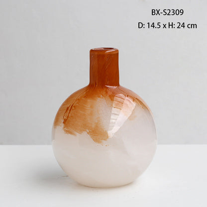 Two Tone Gradient Art Glass Vase Multiple Styles - Image 6