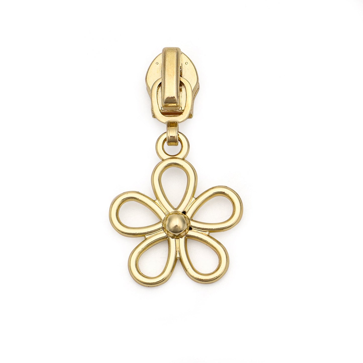 5# Hollow Charm Zipper Pull – Butterfly & Flower