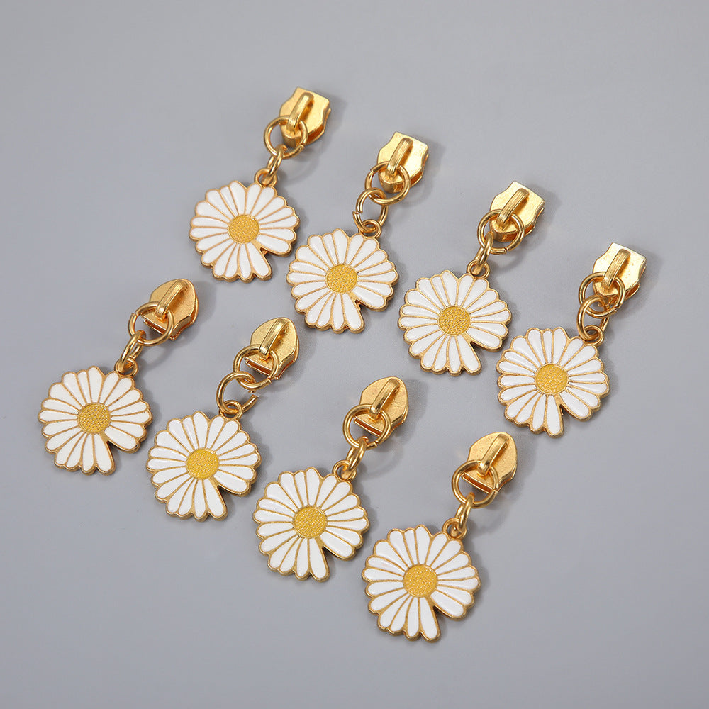 5# Daisy Enamel Zipper Pull - 5#