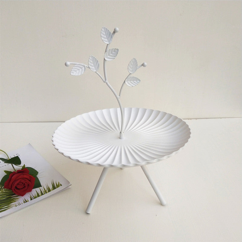 Iron Tripod Fruit Tray with Branch Sculpture - Image 3