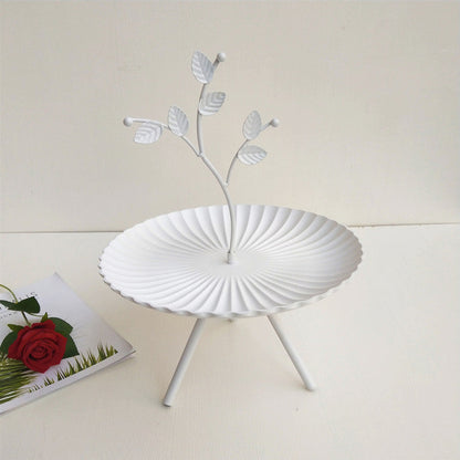 Iron Tripod Fruit Tray with Branch Sculpture - Image 3