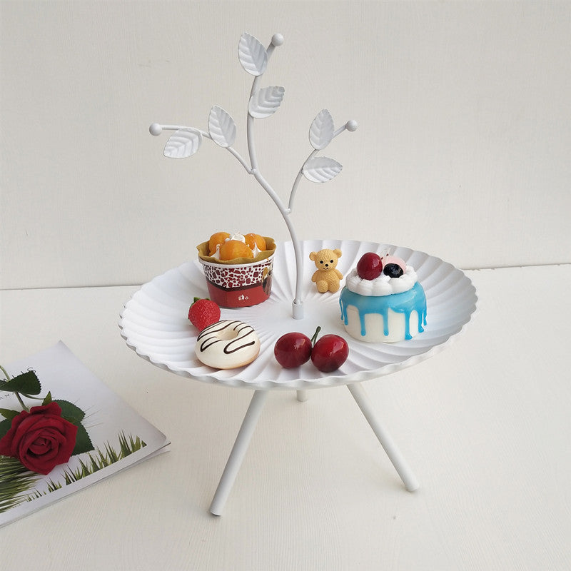 Iron Tripod Fruit Tray with Branch Sculpture - Image 2