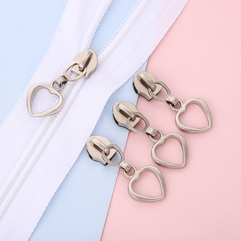 #5 Hollow Heart Zipper Pull