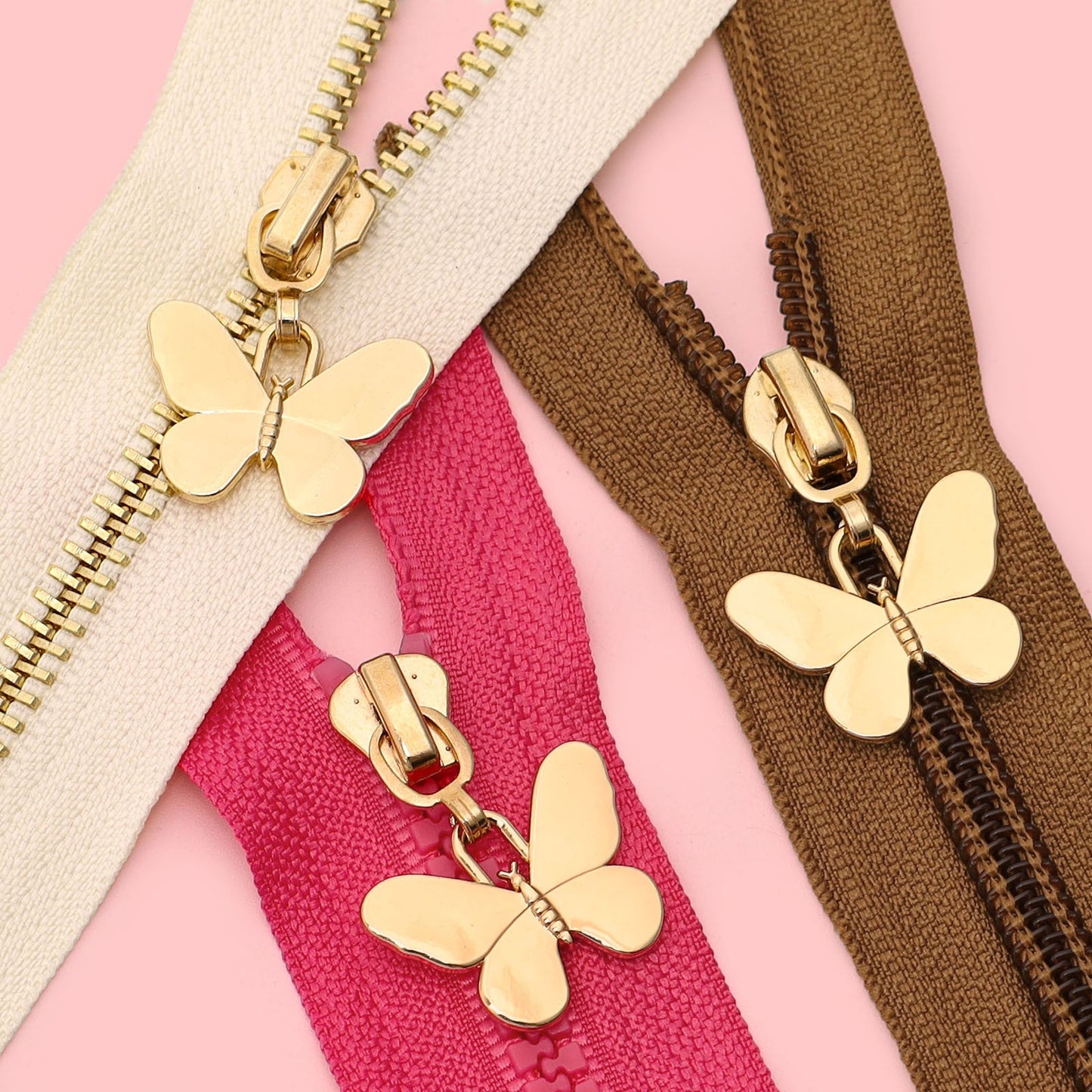 5# Butterfly Charm Zipper Pull - Butterfly Gold