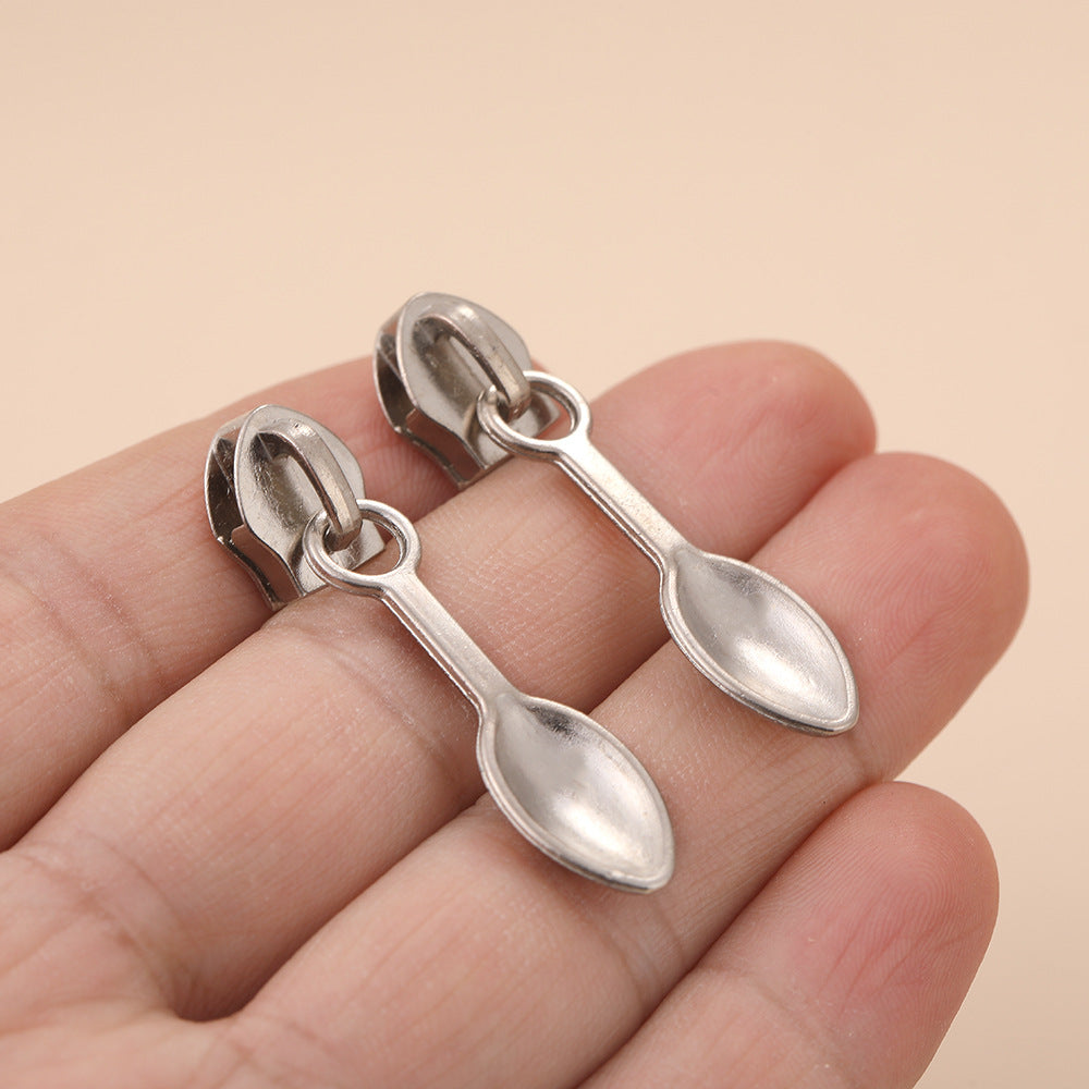 5# Spoon Pull Tab Zipper Slider