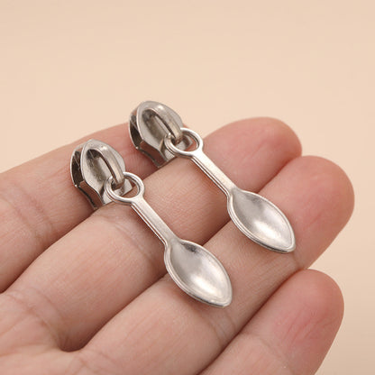 5# Spoon Pull Tab Zipper Slider