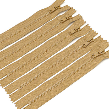 Light Brown Resin Zipper Closed End Nylon Tape Sewing - Light Brown