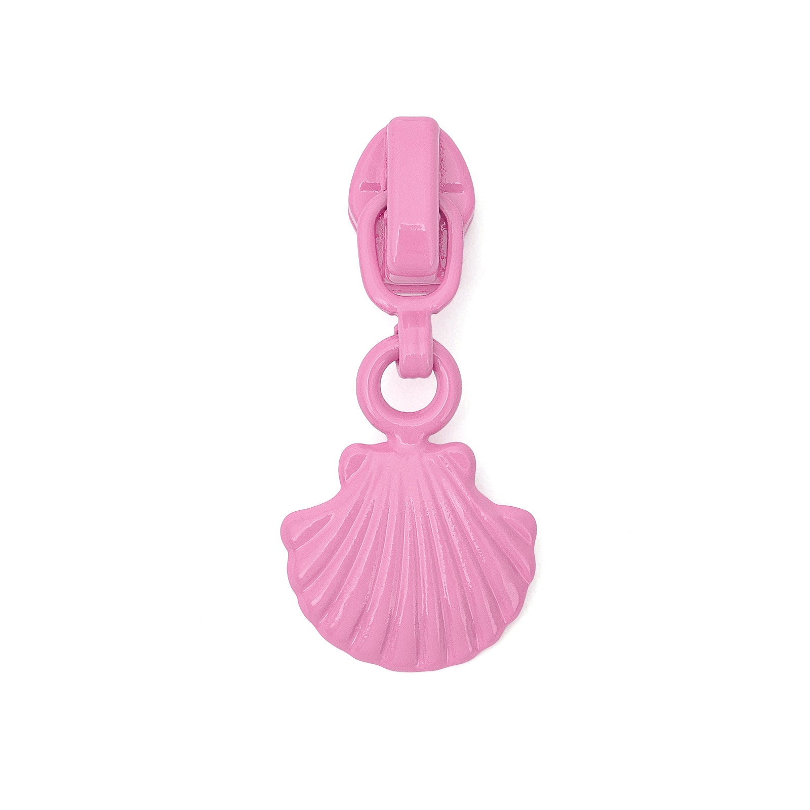 #3 Shell Shape Zipper Pull - Red