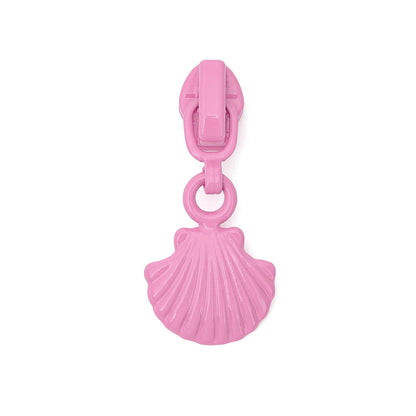 #3 Shell Shape Zipper Pull - Red