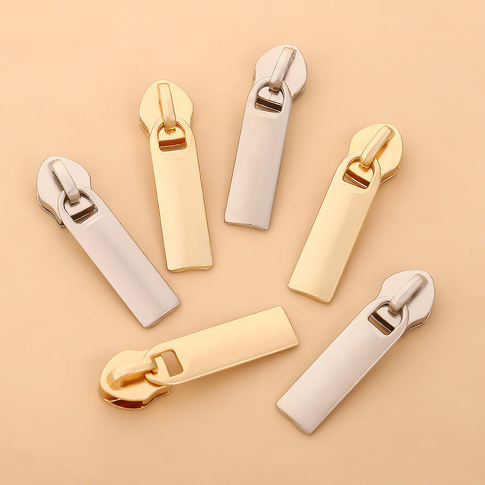 5# Matte Rectangular Zipper Pull - 5#