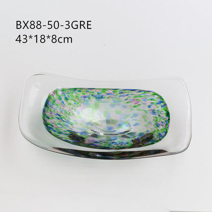 Smoked Glass Irregular Shaped Serving Plate Fruit plate - Image 6