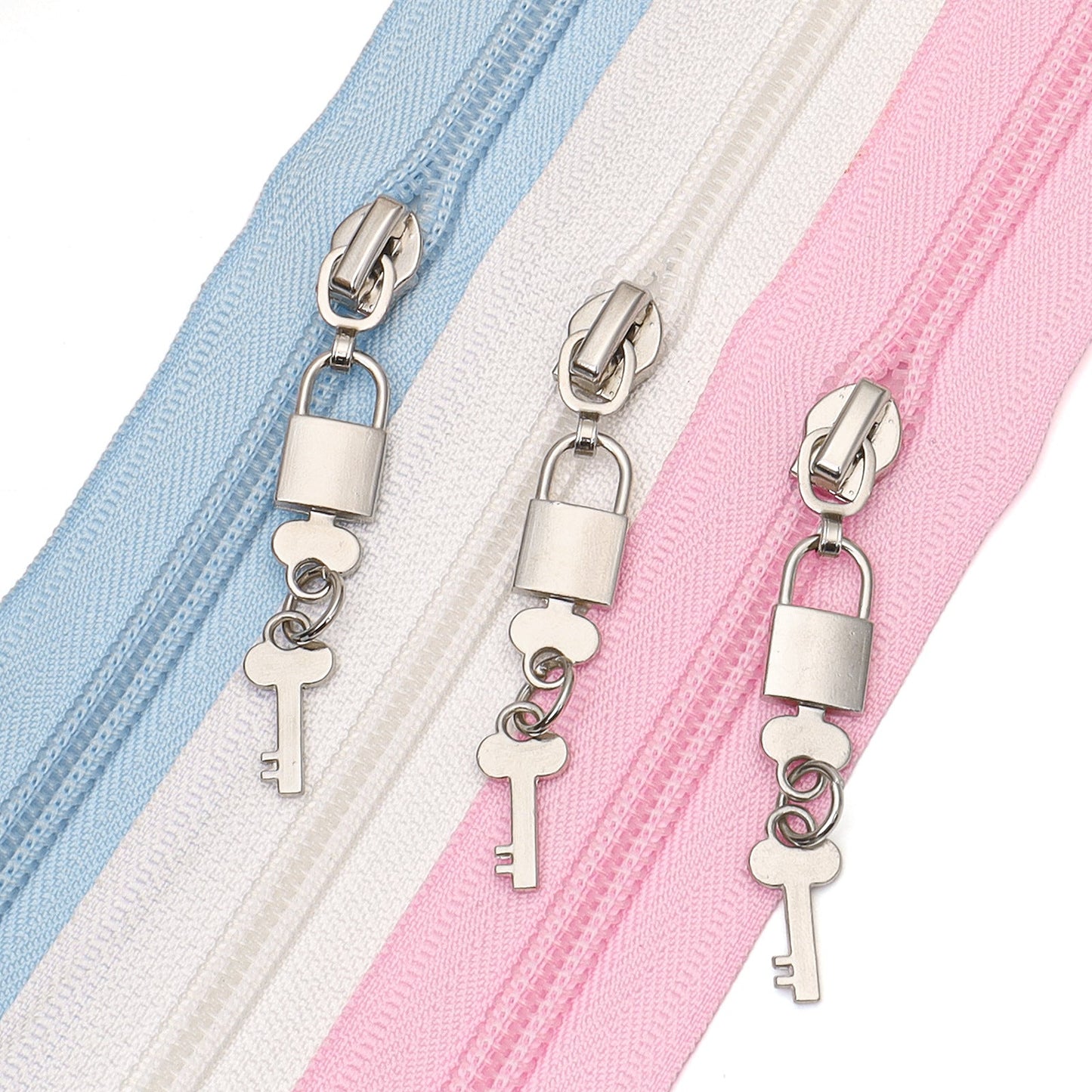 5# Padlock & Key Zipper Pull