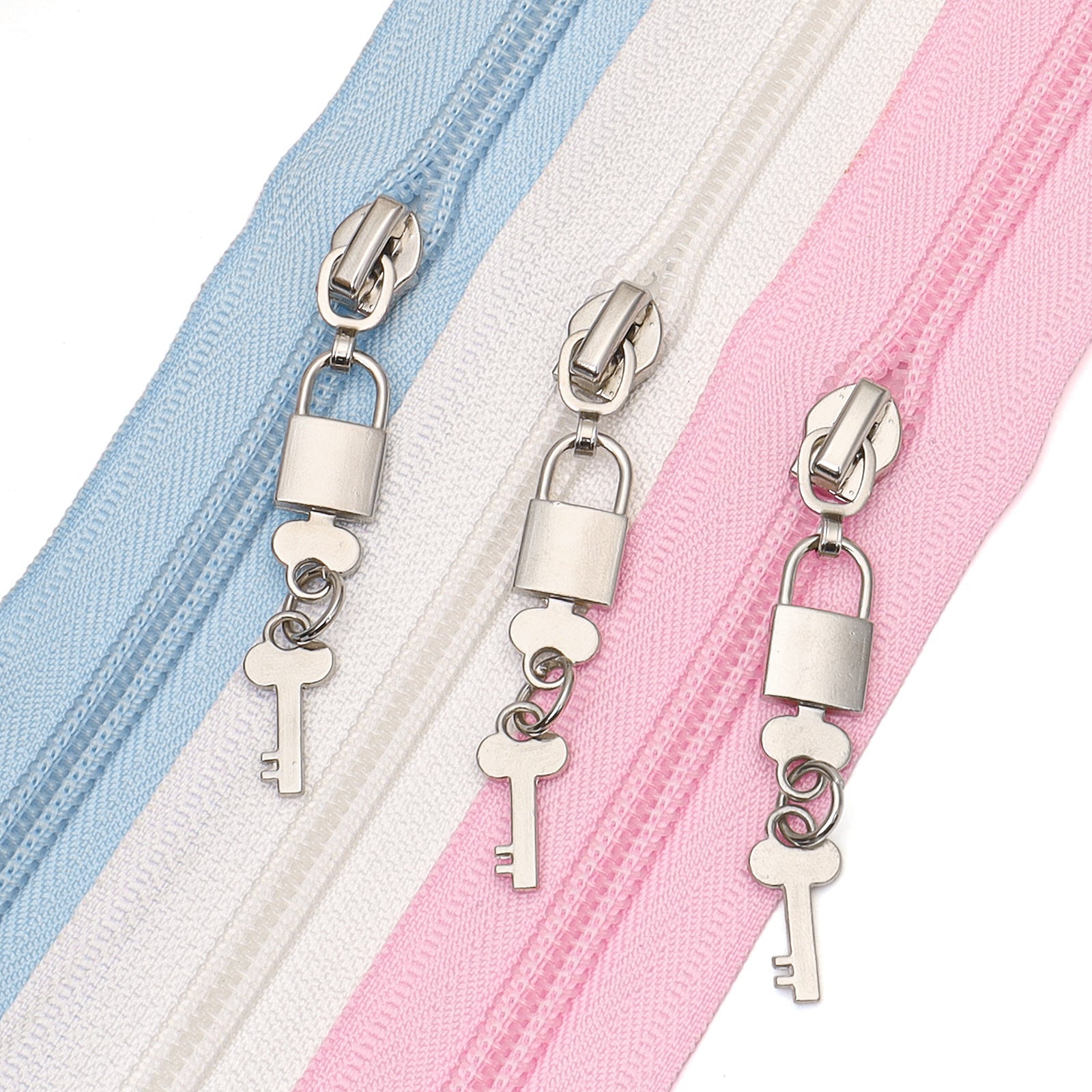 5# Padlock & Key Zipper Pull