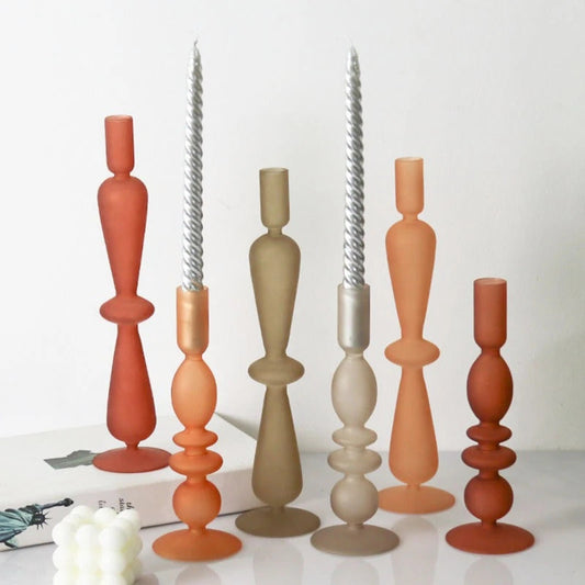 Vintage Creative Glass Home Decoration Candlestick - Image 1