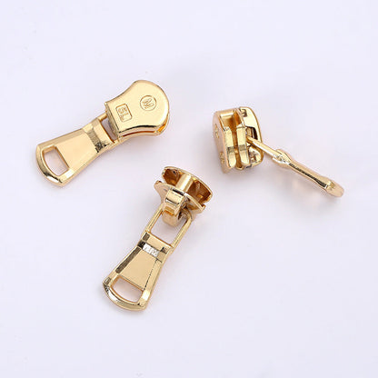 5# Fan-Shaped Pull Tab Zipper Slider (Metal Zipper, Lockable)