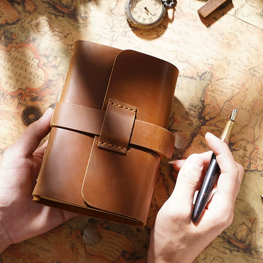Crazy Horse Leather Kraft Paper Diary Notebook