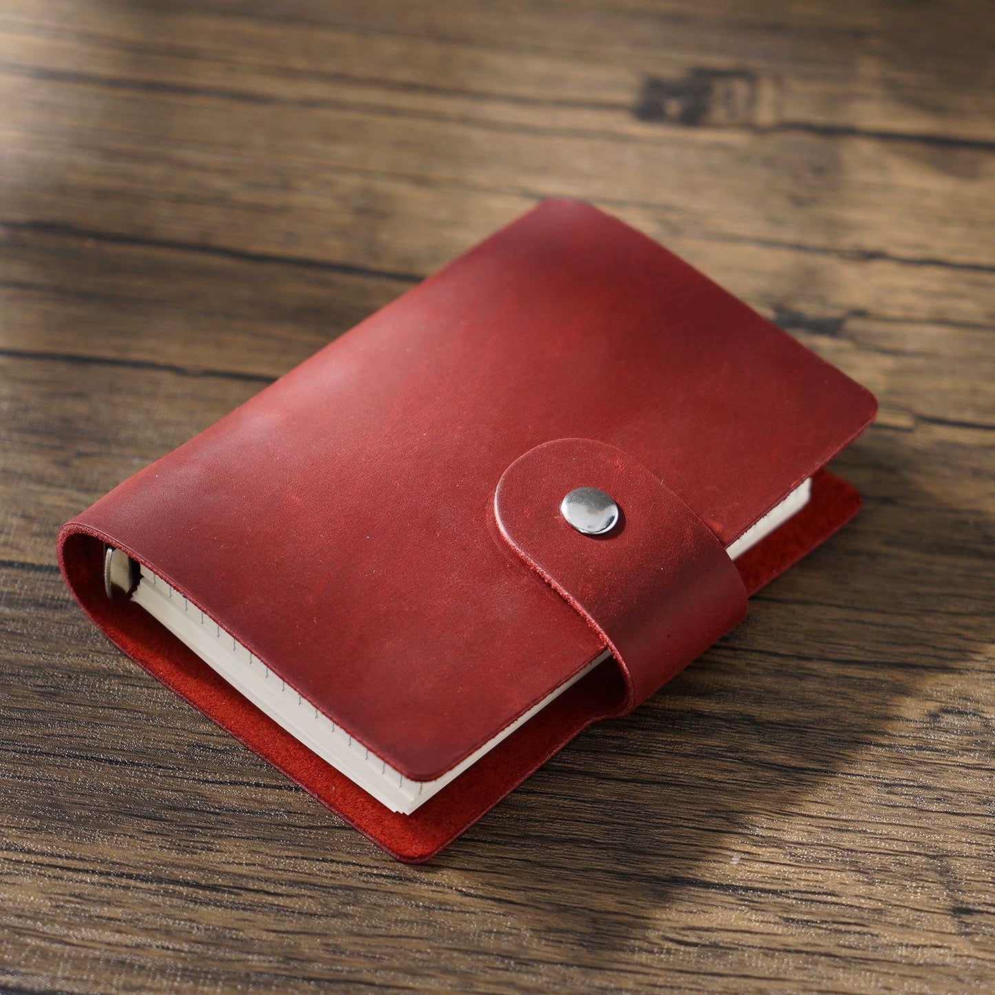 Crazy Horse Leather A8 Mini Refillable Pocket Journal