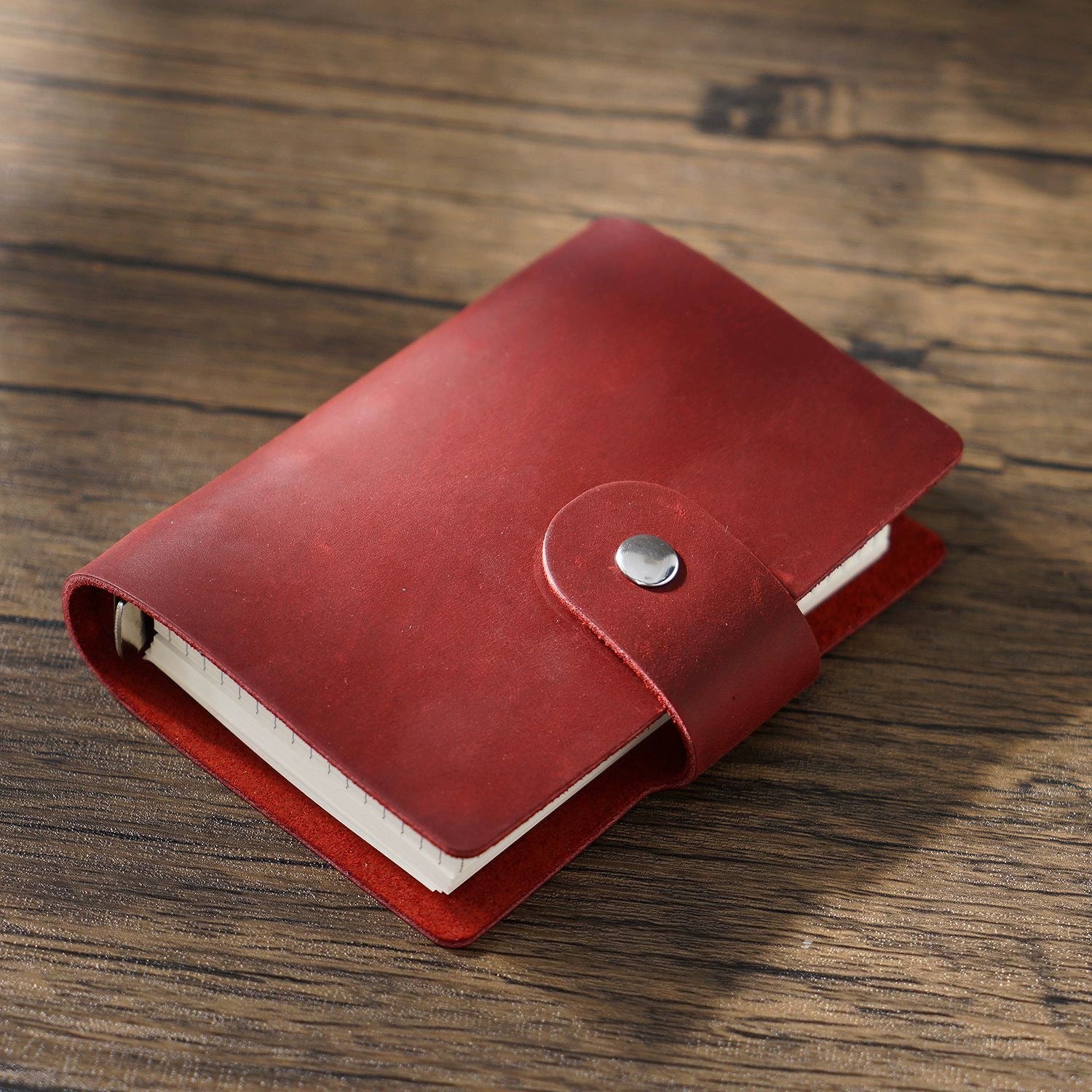 Crazy Horse Leather A8 Mini Refillable Pocket Journal