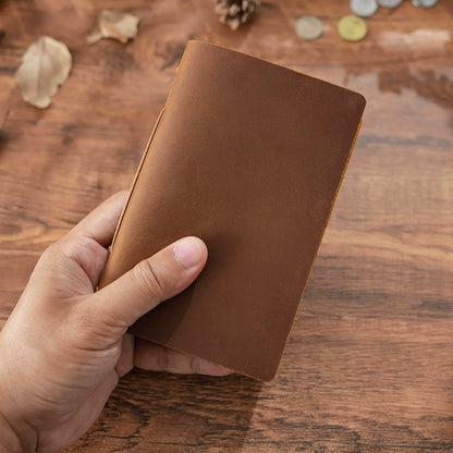 Crazy Horse Leather Portable Pocket Sketchbook