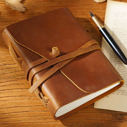 Crazy Horse Leather Refillable Diary Notebook