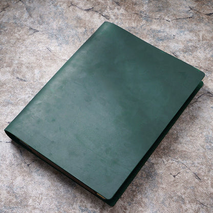 Crazy Horse Leather A4 Refillable Ring Binder Journal