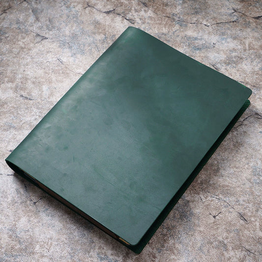 Crazy Horse Leather A4 Refillable Ring Binder Journal