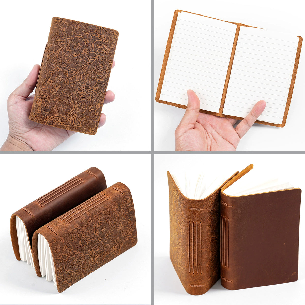 Crazy Horse Leather Portable Pocket Sketchbook
